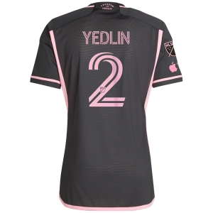 adidas Inter Miami Authentic DeAndre Yedlin Royal Caribbean Away Jersey w/ MLS   Apple TV Patches 23/24 (Black/Bliss Pink)