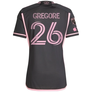 adidas Inter Miami Authentic Gregore Royal Caribbean Away Jersey w/ MLS   Apple TV Patches 23/24 (Black/Bliss Pink)