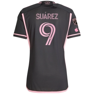 adidas Inter Miami Authentic Luis Suarez Royal Caribbean Away Jersey w/ MLS   Apple TV Patches 23/24 (Black/Bliss Pink)