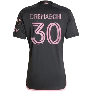 adidas Inter Miami Benjamin Cremaschi Royal Caribbean Away Jersey w/ MLS   Apple TV Patches 23/24 (Black/Bliss Pink)