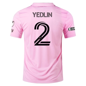 adidas Inter Miami DeAndre Yedlin Home Jersey 23/24 w/ MLS   Leagues Cup Patch   Match Details (True Pink/Black)