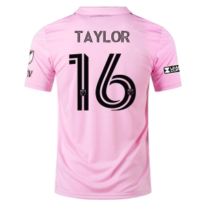 adidas Inter Miami Robert Taylor Home Jersey 23/24 w/ MLS   Leagues Cup Patch   Match Details (True Pink/Black)
