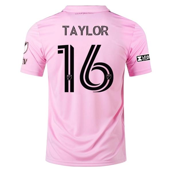 adidas Inter Miami Robert Taylor Home Jersey 23/24 w/ MLS   Leagues Cup Patch   Match Details (True Pink/Black)