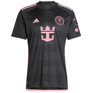 adidas Inter Miami Royal Caribbean Away Jersey w/ MLS   Apple TV Patches 23/24 (Black/Bliss Pink)