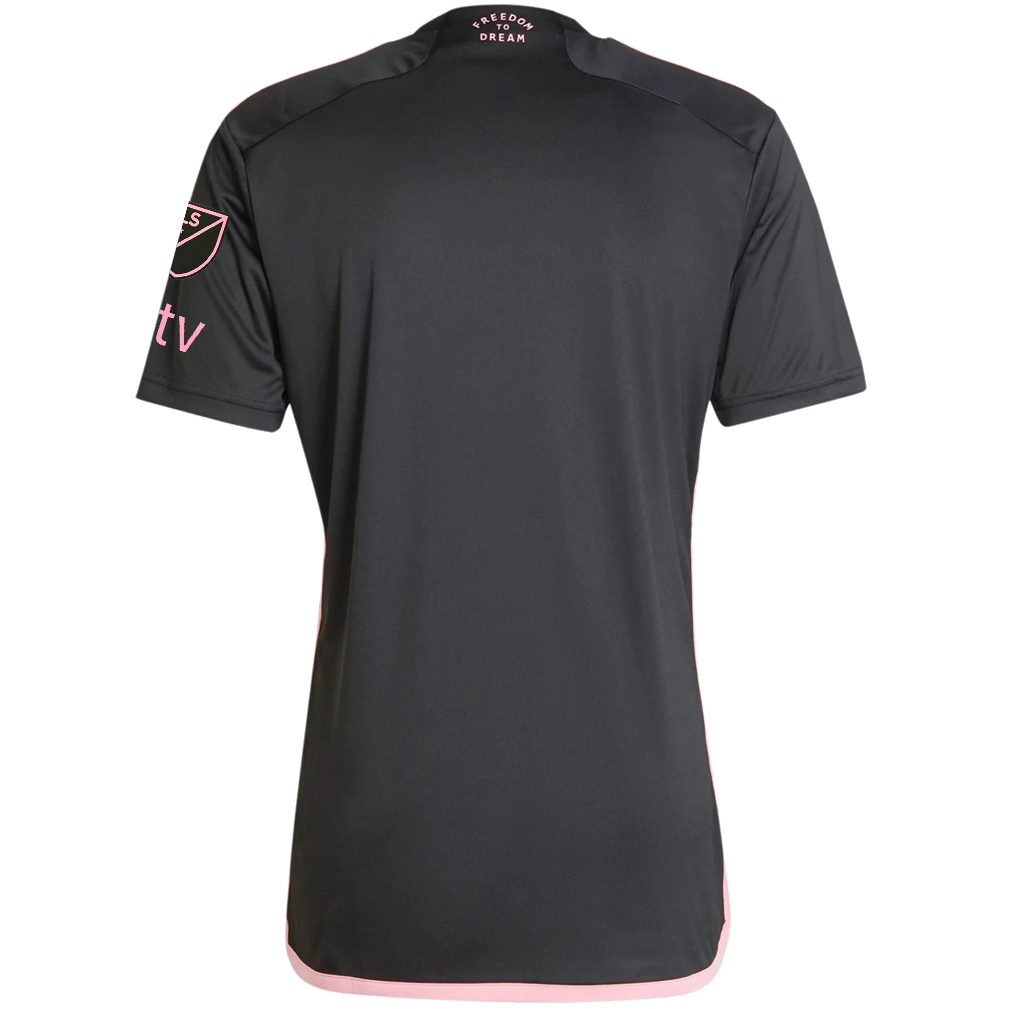adidas Inter Miami Royal Caribbean Away Jersey w/ MLS   Apple TV Patches 23/24 (Black/Bliss Pink)