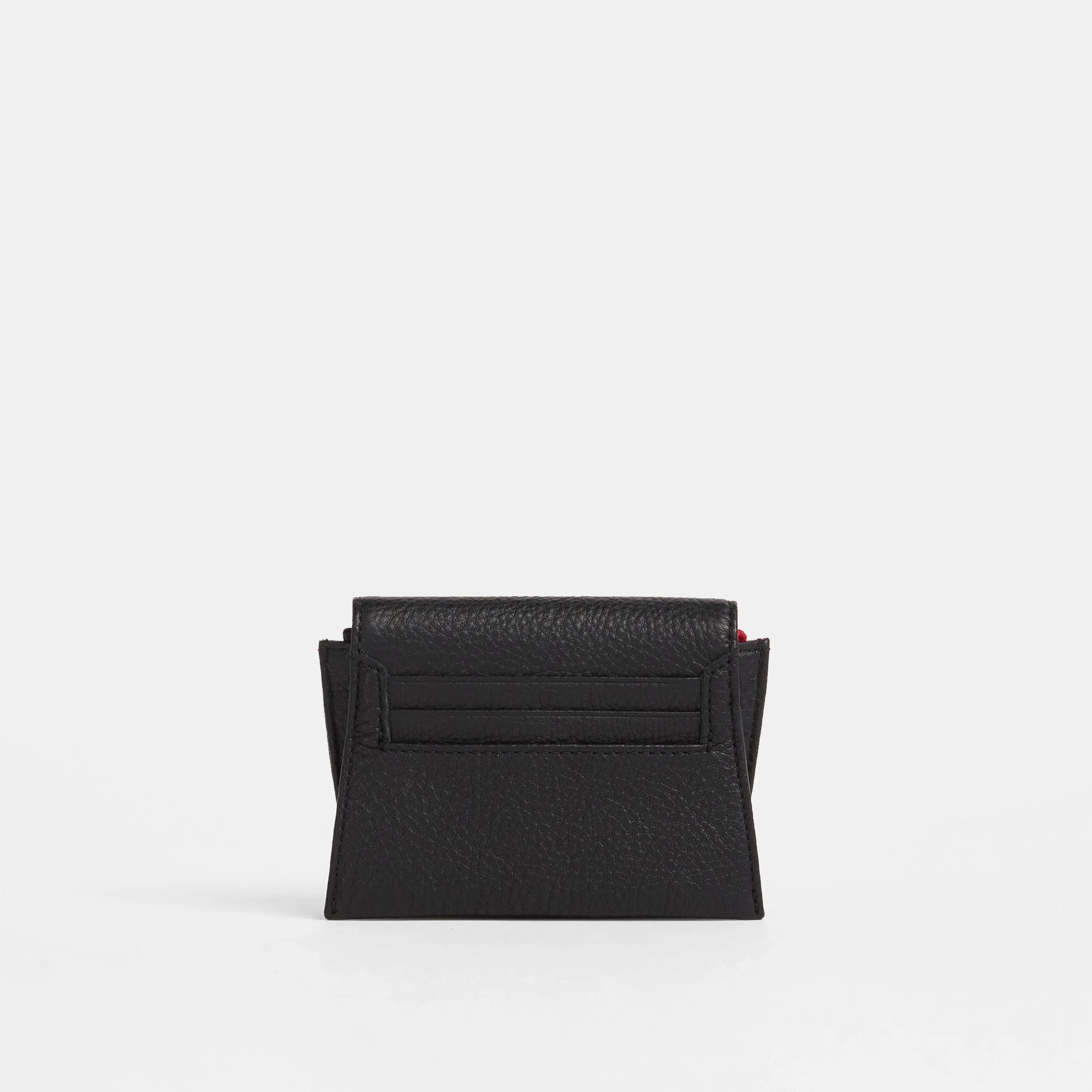 Allen Wallet | Black/Brushed Gold Red Zip