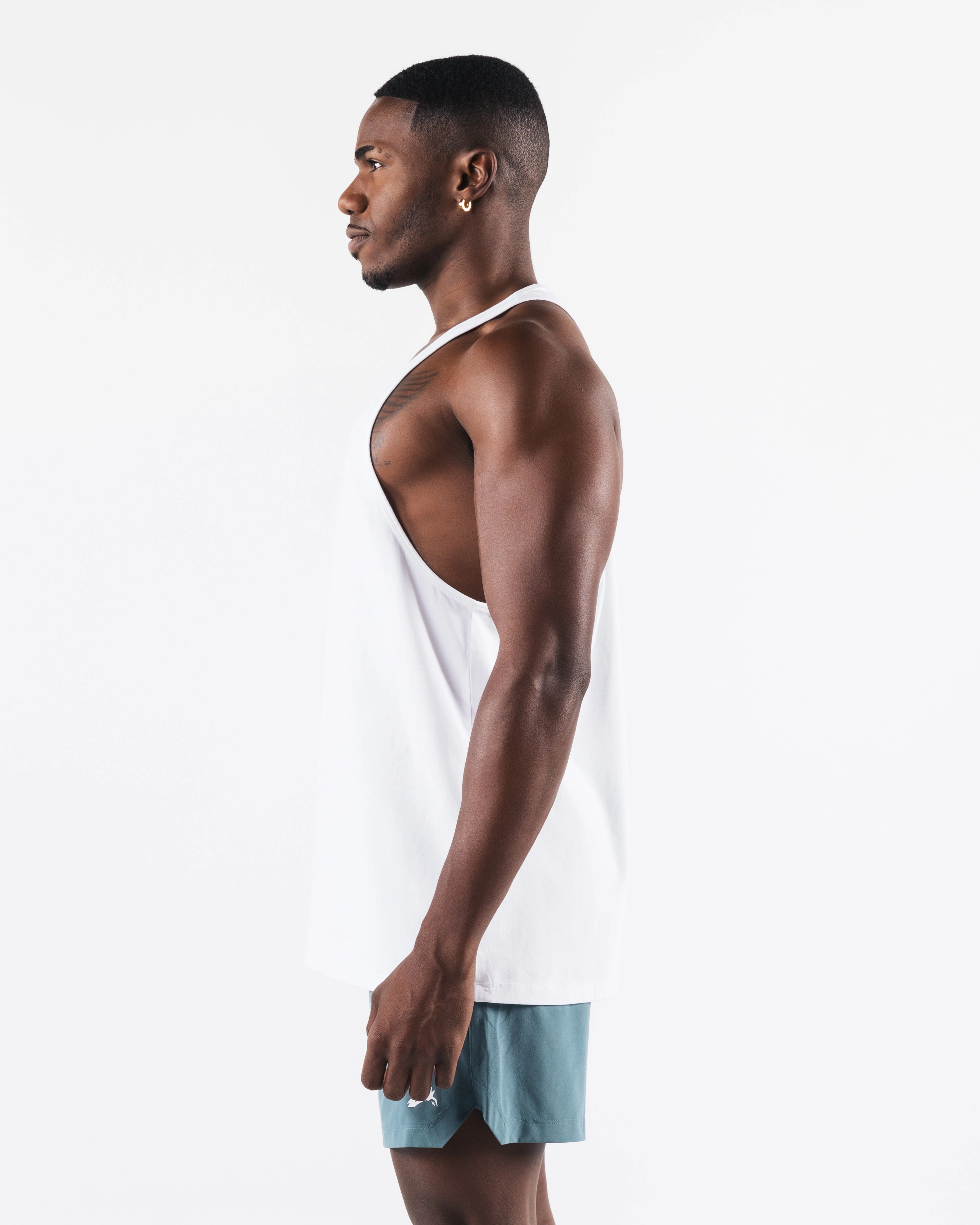 Breathe More Stringer - White
