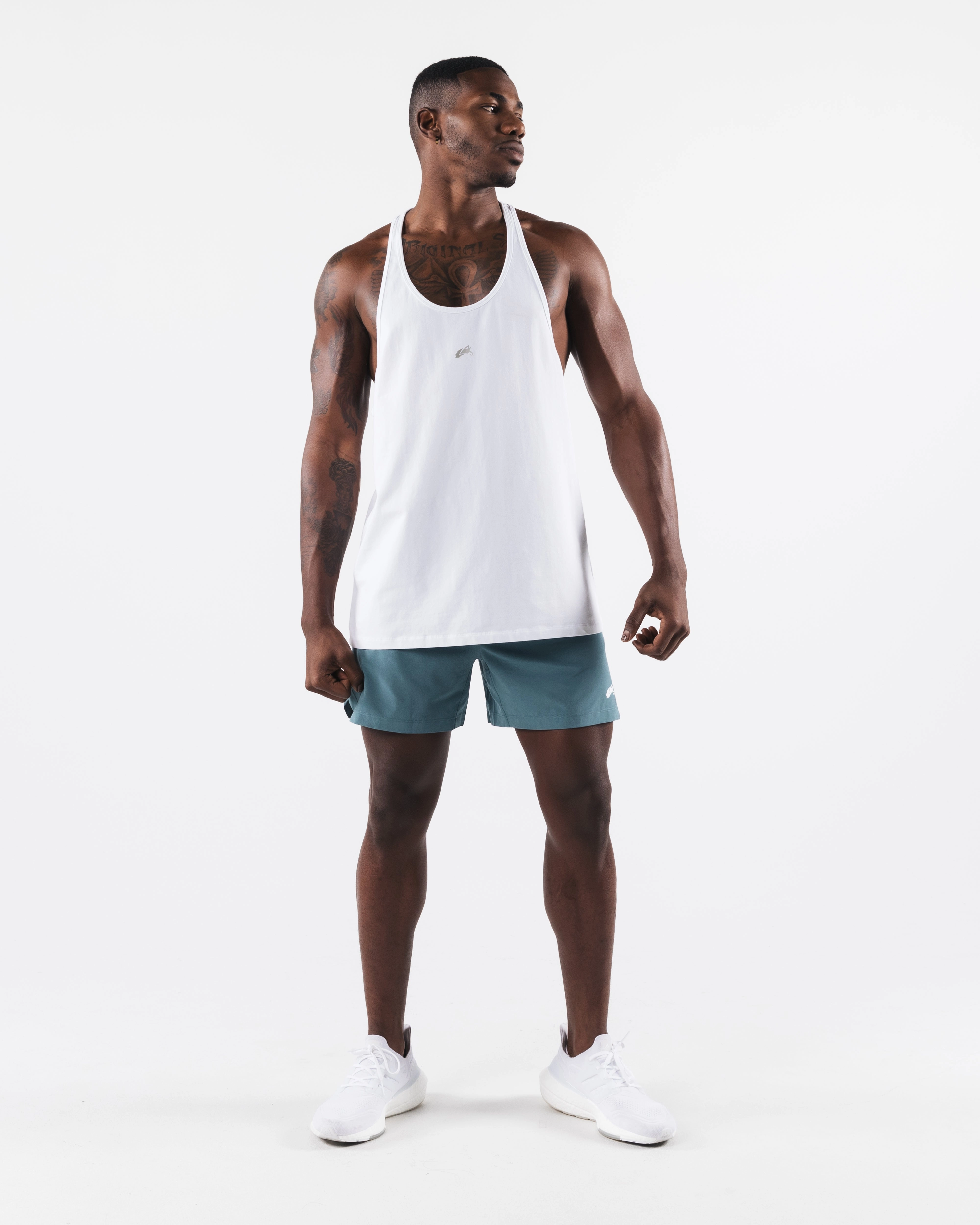 Breathe More Stringer - White