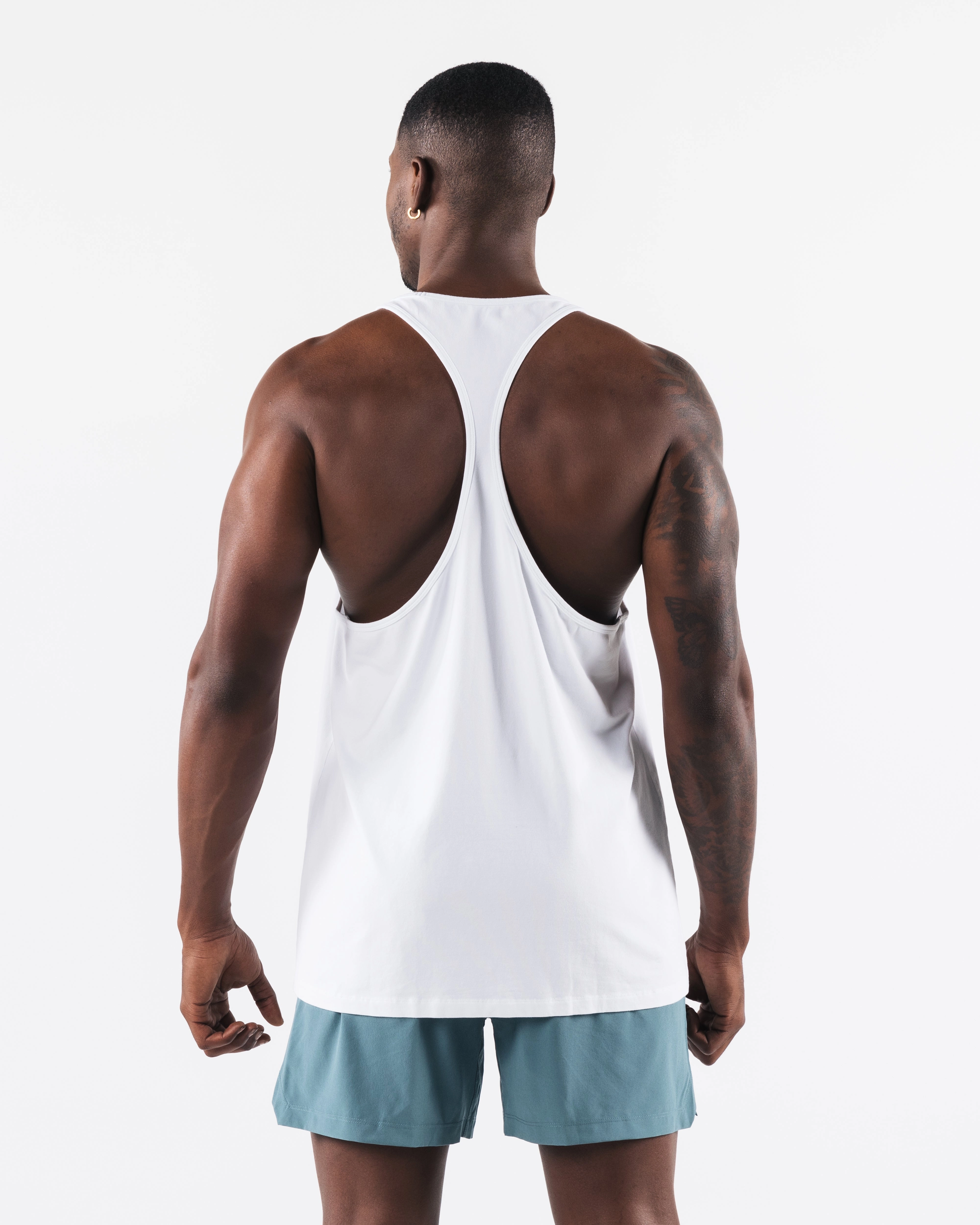 Breathe More Stringer - White