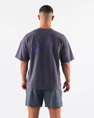 Breathe More Tee - Muted Purple