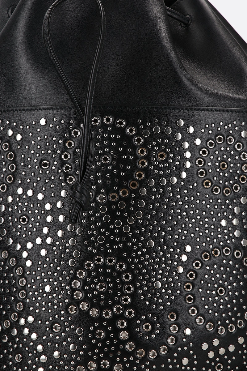 Canopus studded leather bucket bag