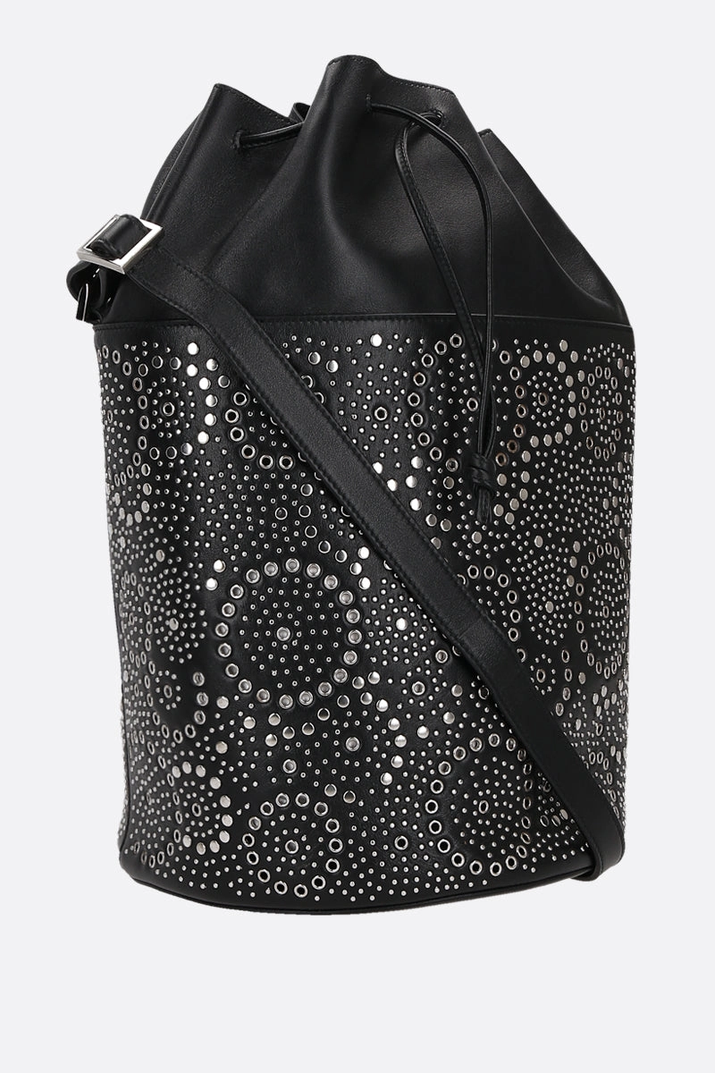 Canopus studded leather bucket bag