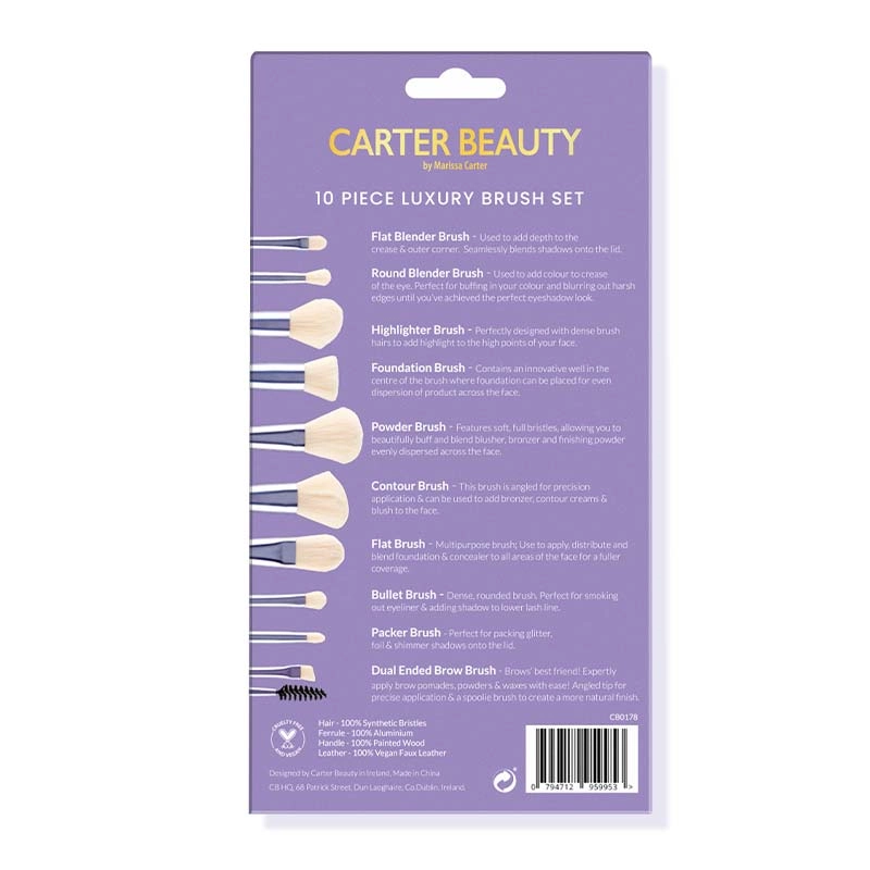 Carter Beauty Paint & Decorate 10 Piece Luxury Brush Set Discontinued