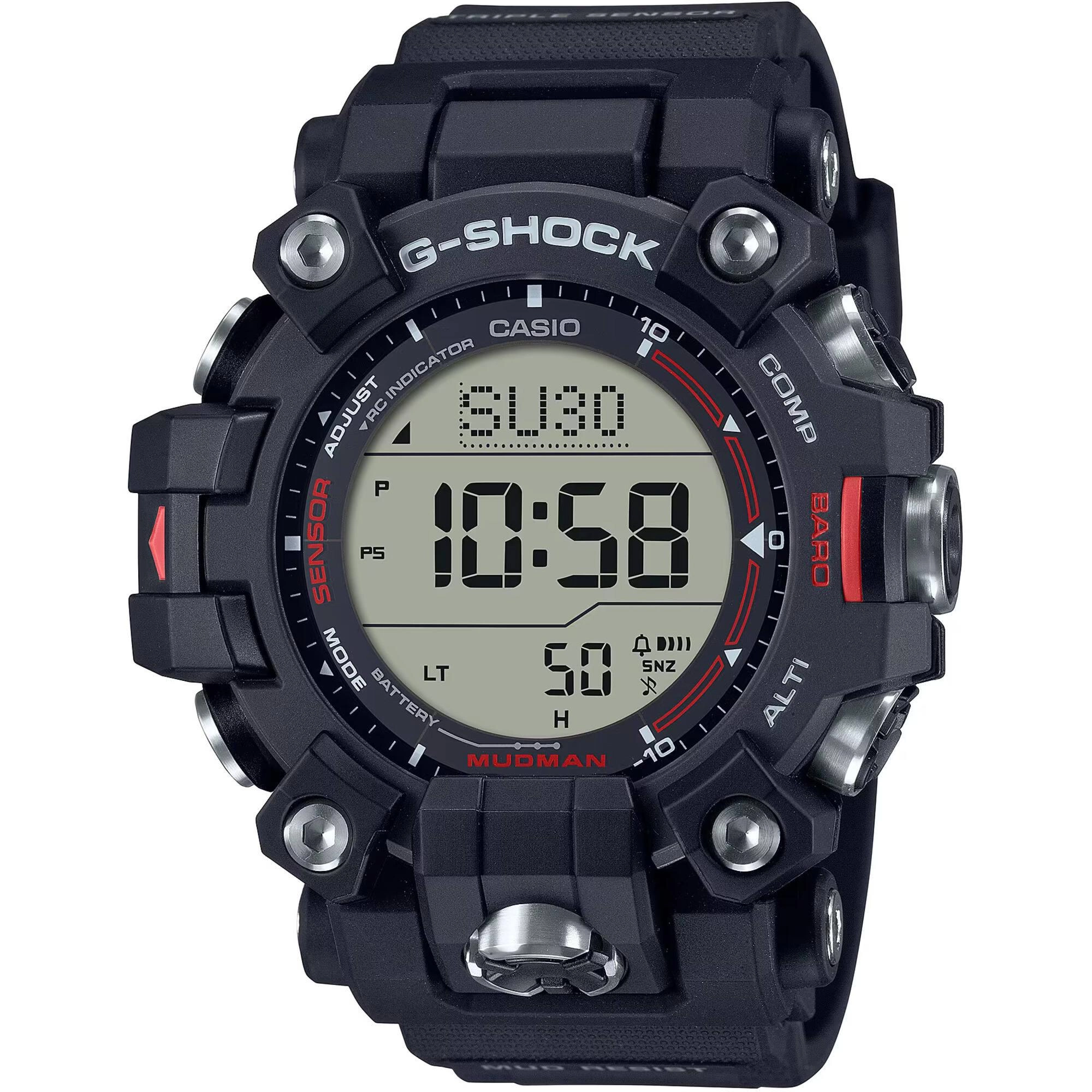 Casio Men's Watch - G-Shock Master of G Mudman Black and Grey Dial Strap | GW9500-1