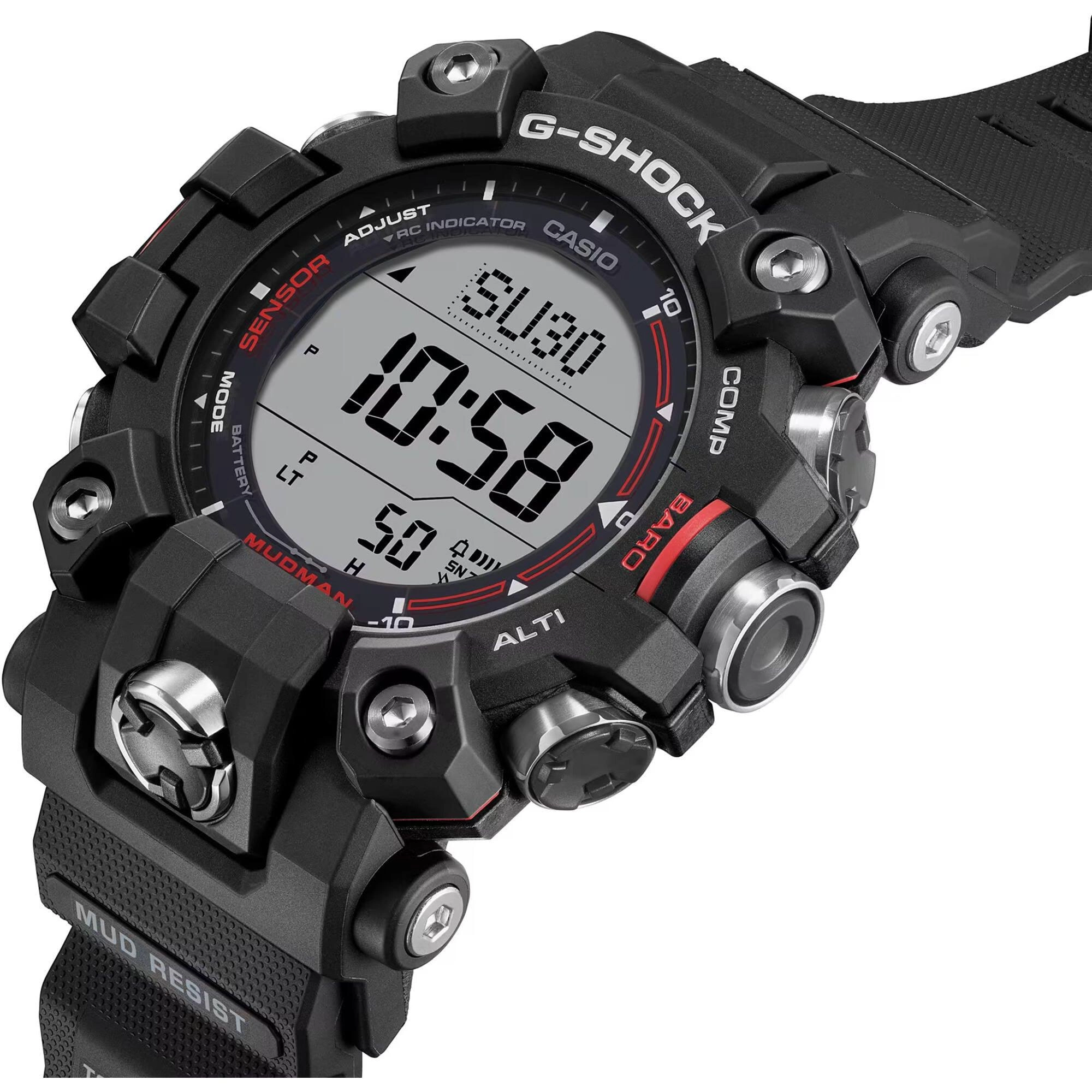 Casio Men's Watch - G-Shock Master of G Mudman Black and Grey Dial Strap | GW9500-1