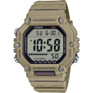 Casio Unisex Watch Dual Time Grey Digital Dial Khaki Resin Strap AE-1600H-5AVCF