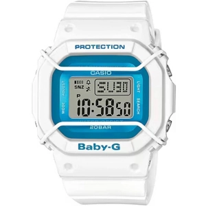 Casio Women's Watch - Baby-G Blue and Grey Digital Dial White Resin Strap | BGD501FS-7