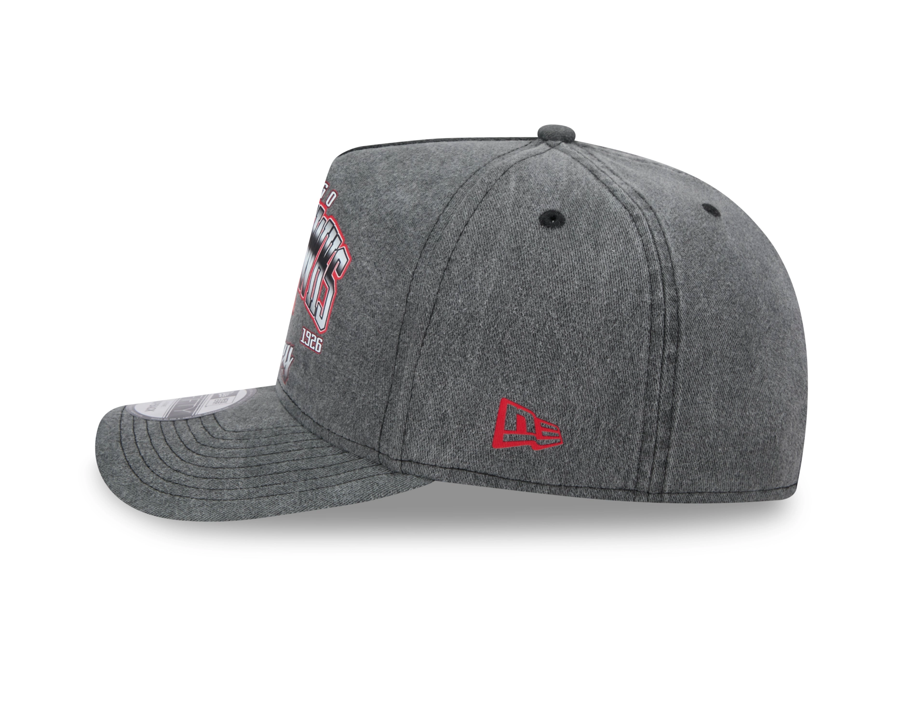 Chicago Blackhawks New Era Gray Washed 9FIFTY A-Frame Snapback Hat