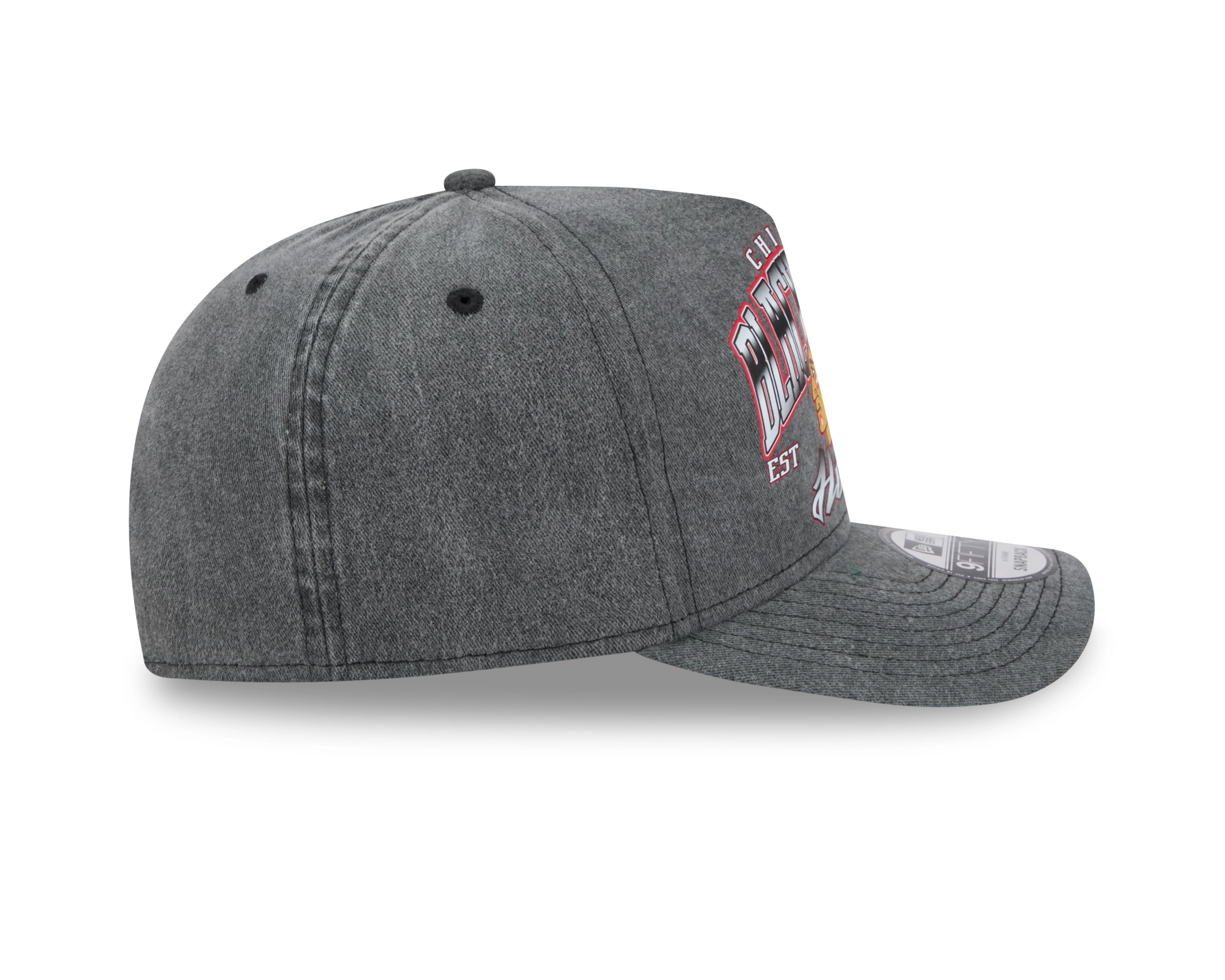 Chicago Blackhawks New Era Gray Washed 9FIFTY A-Frame Snapback Hat