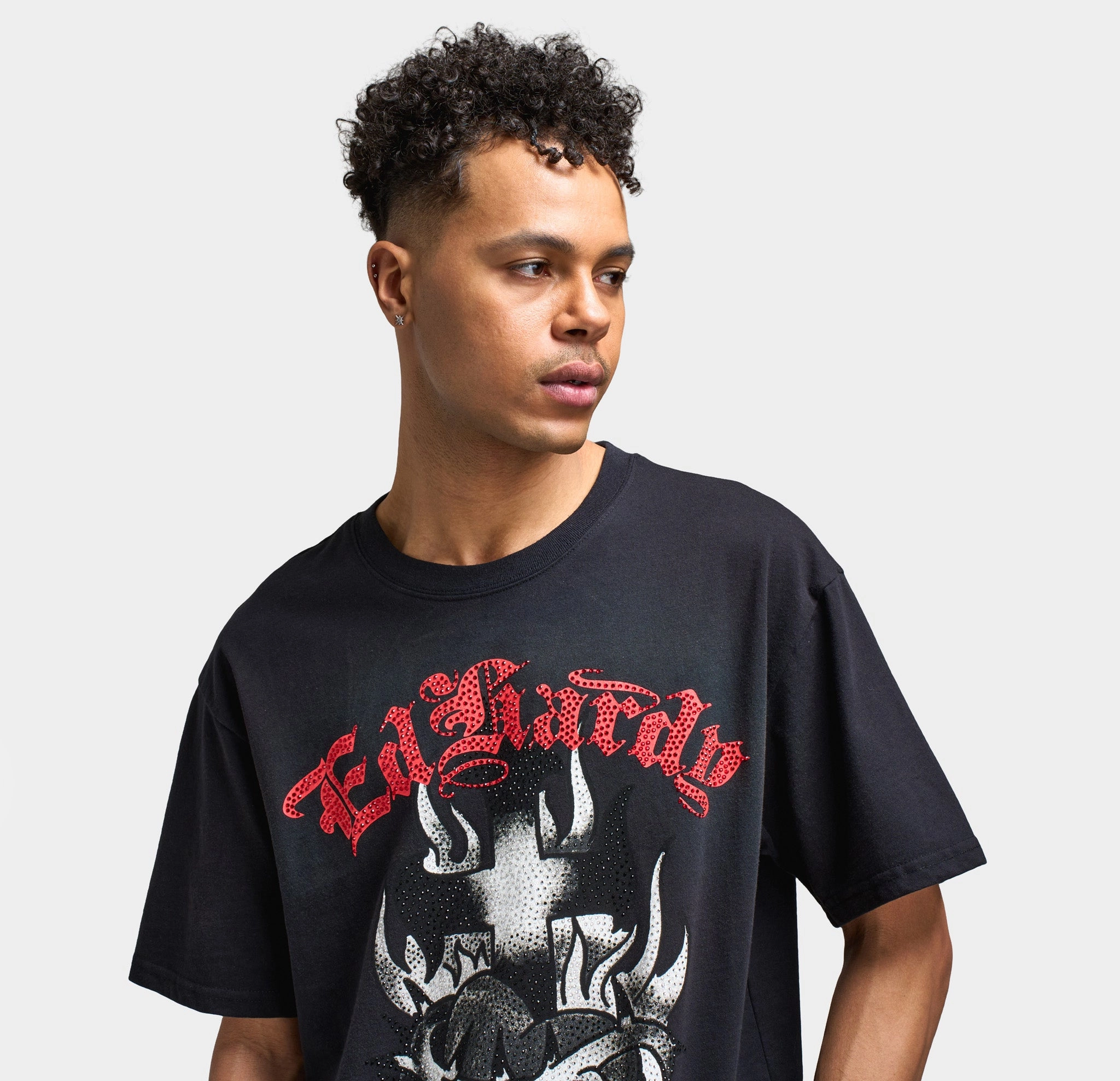 ED HARDY SACRED HEART VTG TEE / BLACK