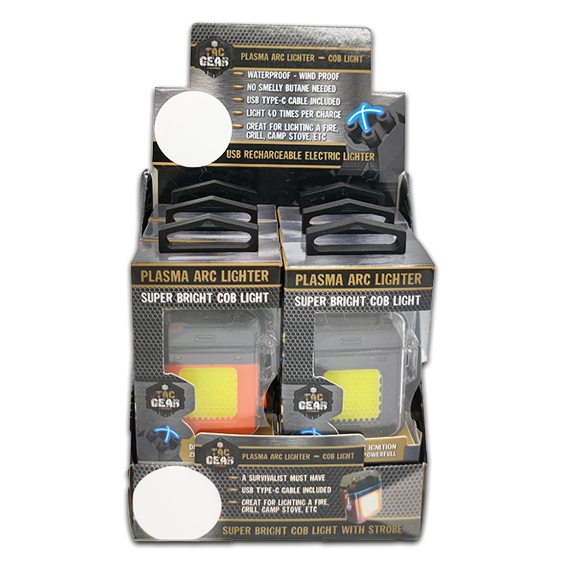 Electric Arch Lighter with COB Light - 6 Pieces Per Retail Ready Display 23847