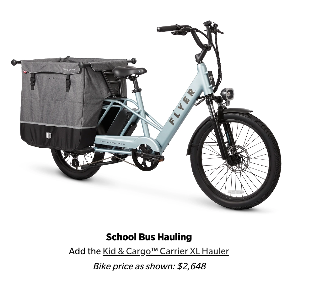 Flyer Via Pro Ultimate Family Cargo Step Thru Electric Bike