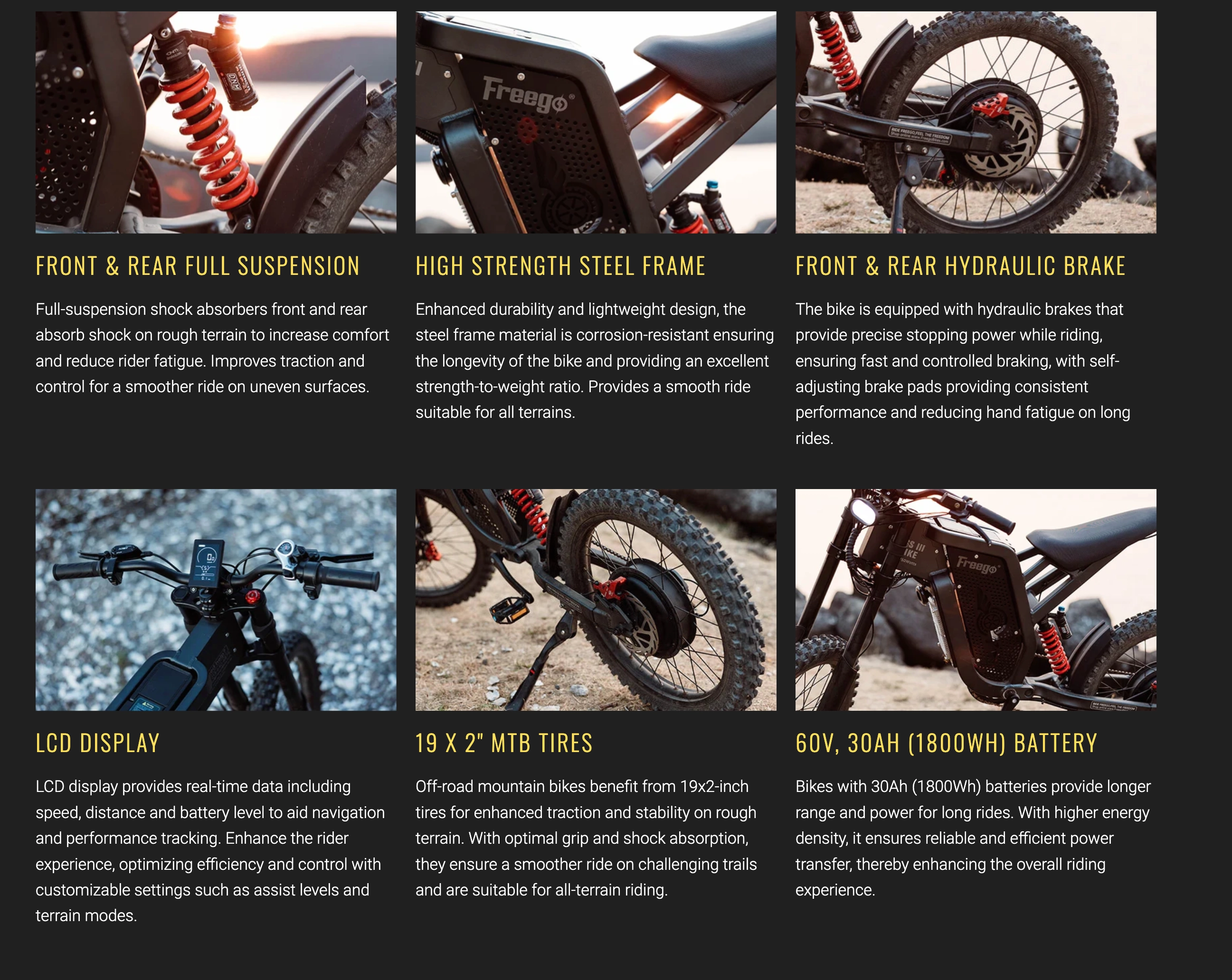 Freego  X2 Pro Full Suspension Electric Dirt Bike