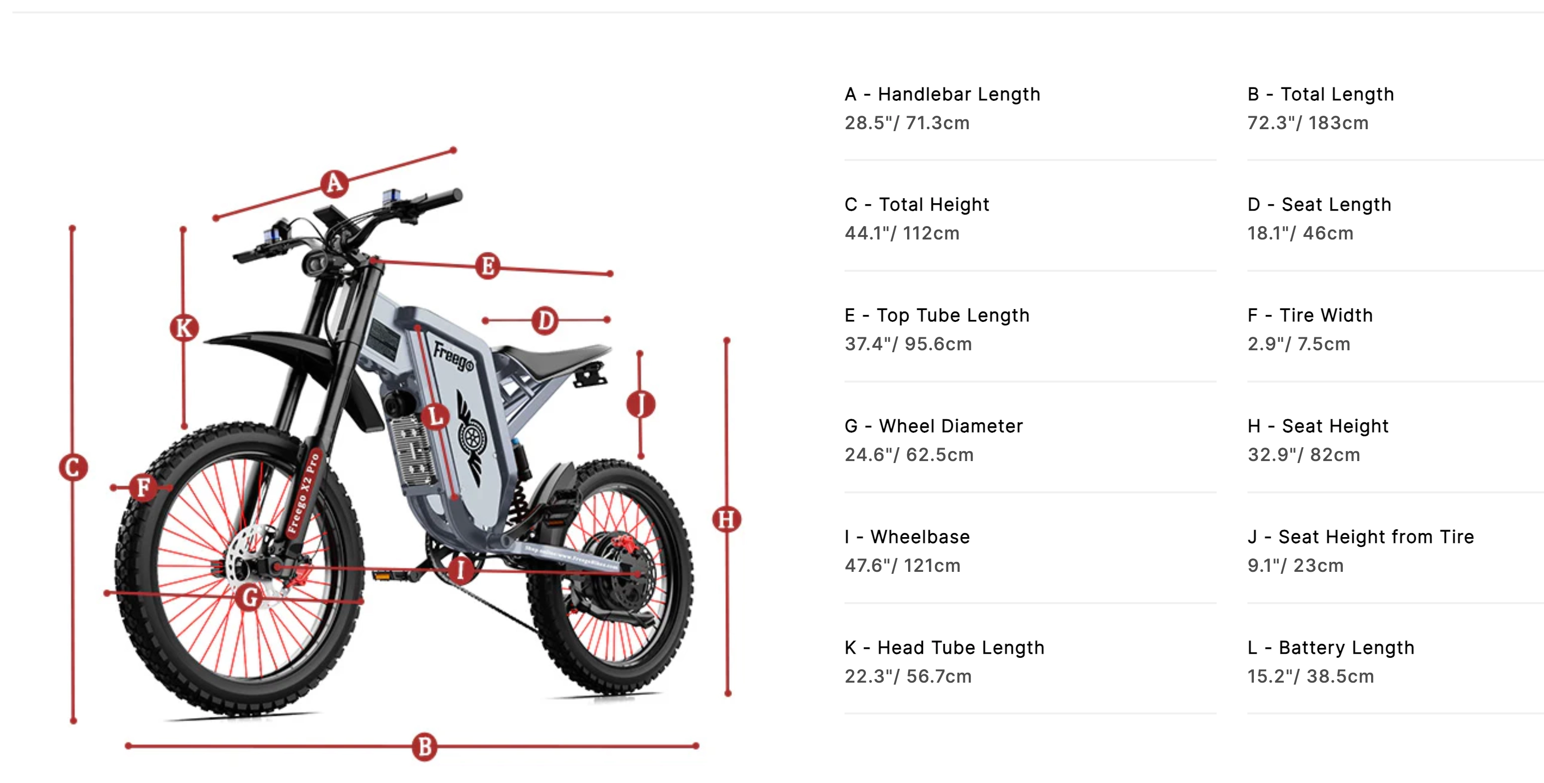 Freego  X2 Pro Full Suspension Electric Dirt Bike