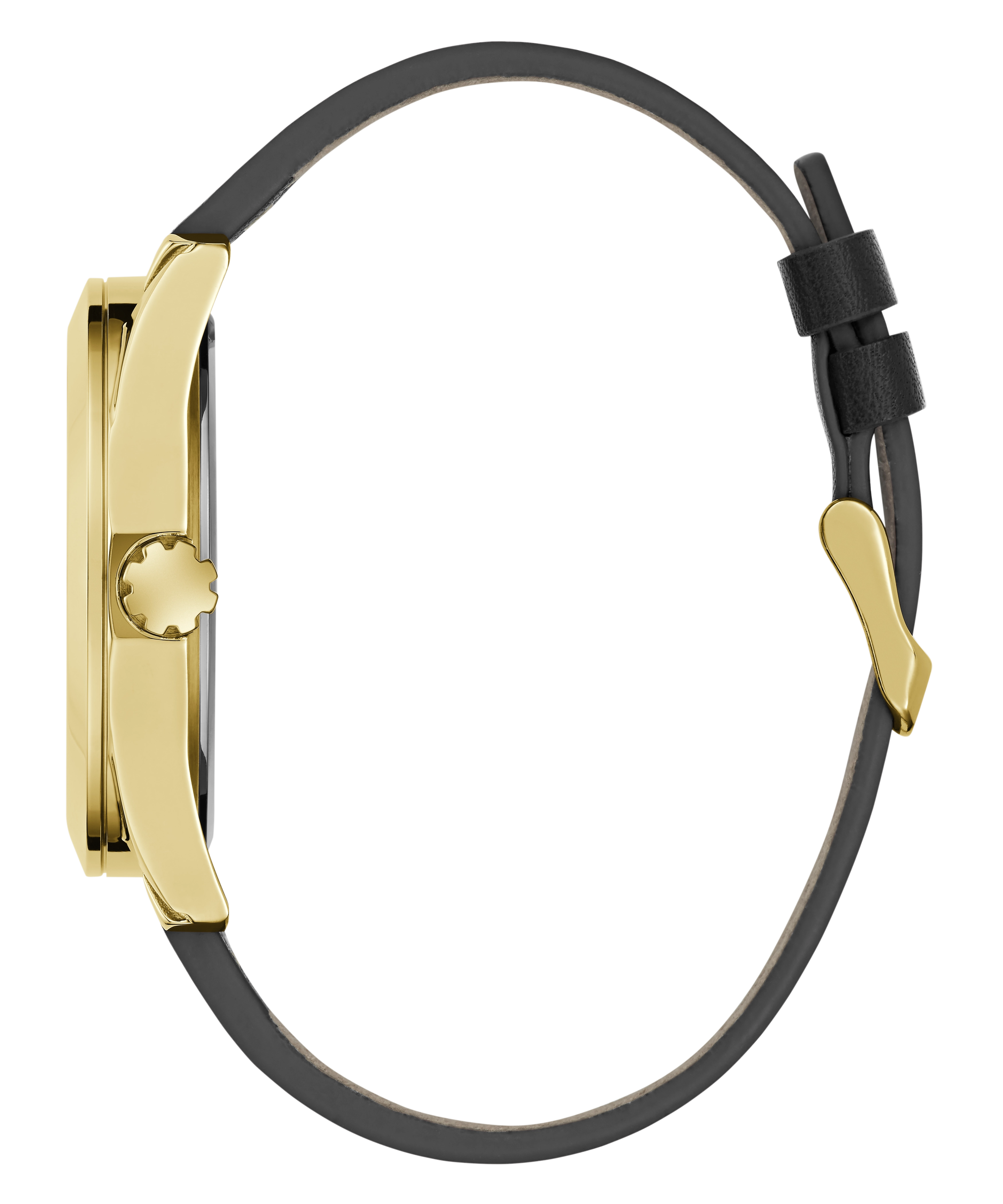 Guess Mens Black Gold Tone Multi-function Watch