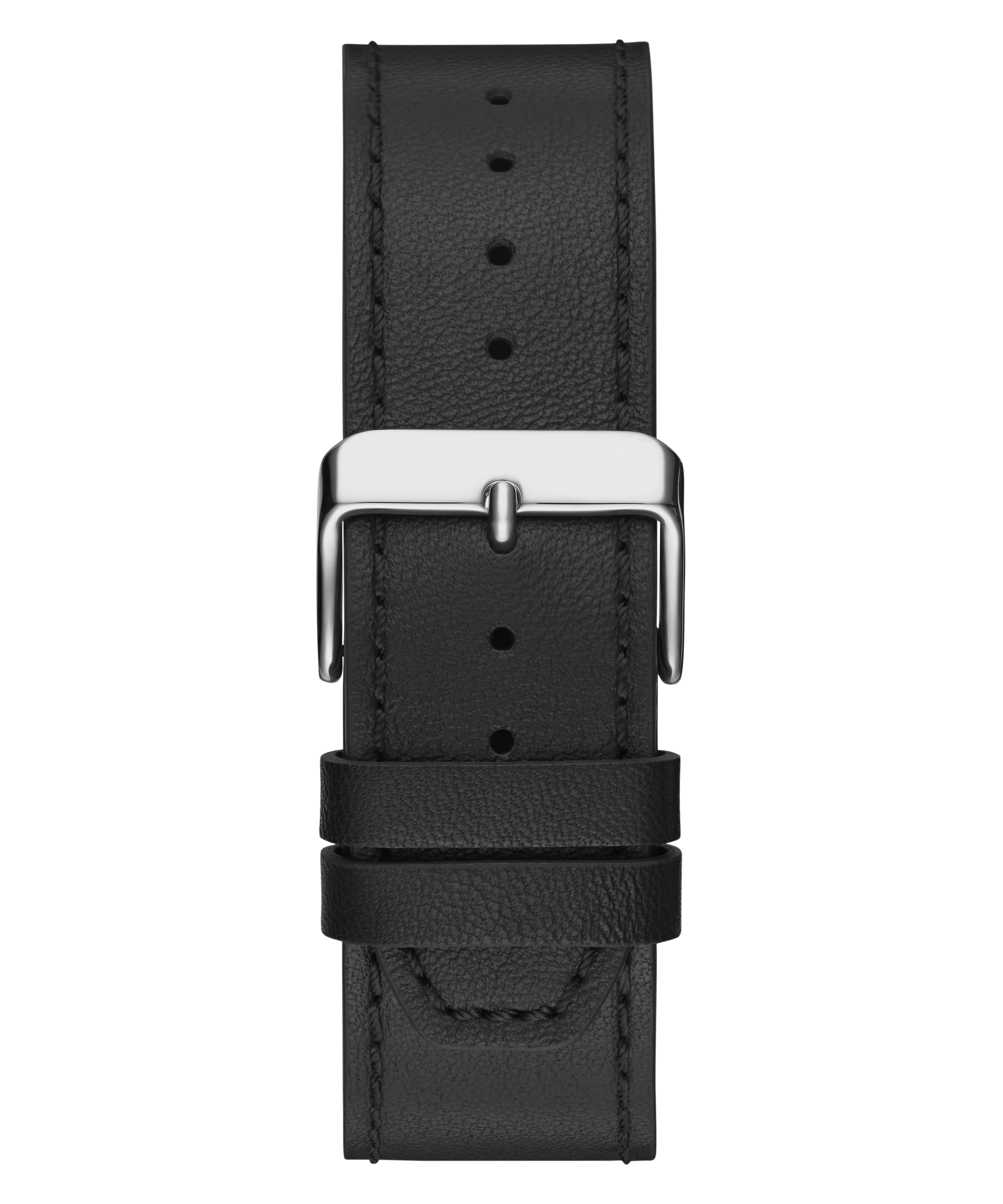 GUESS Mens Black Silver Tone Multi-function Watch