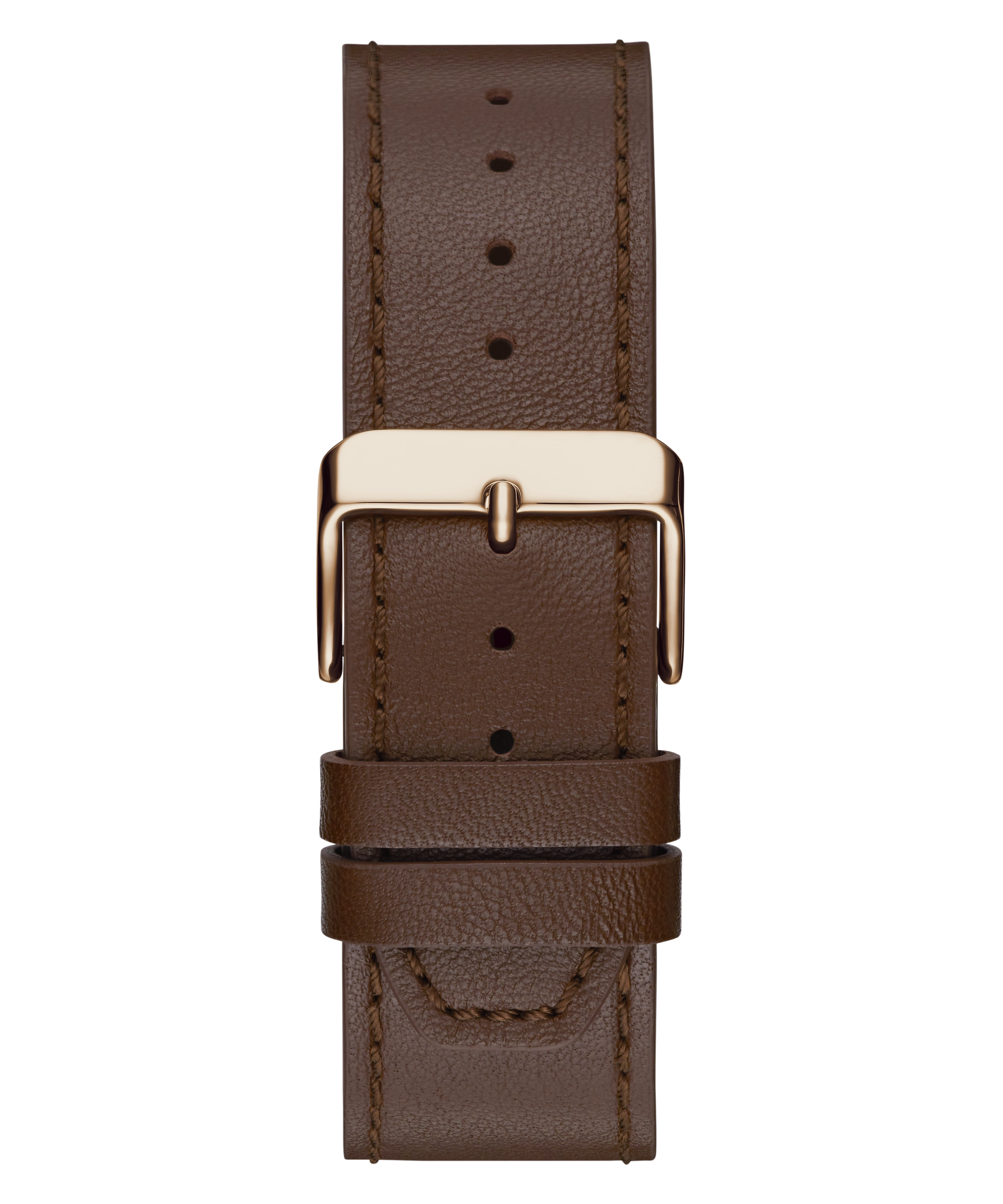 GUESS Mens Brown Rose Gold Tone Multi-function Watch