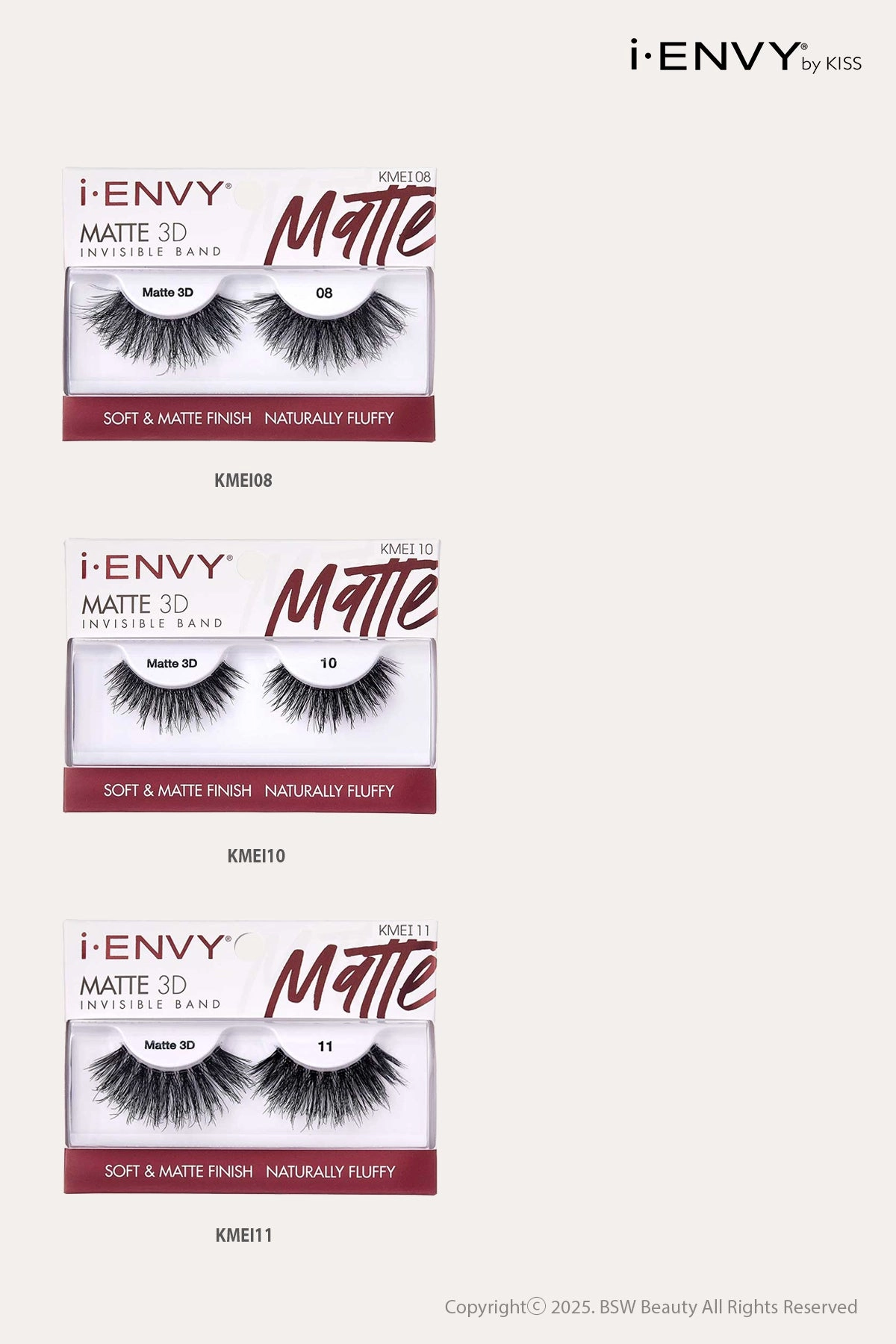 I ENVY MATTE 3D INVISIBLE BAND LASHES