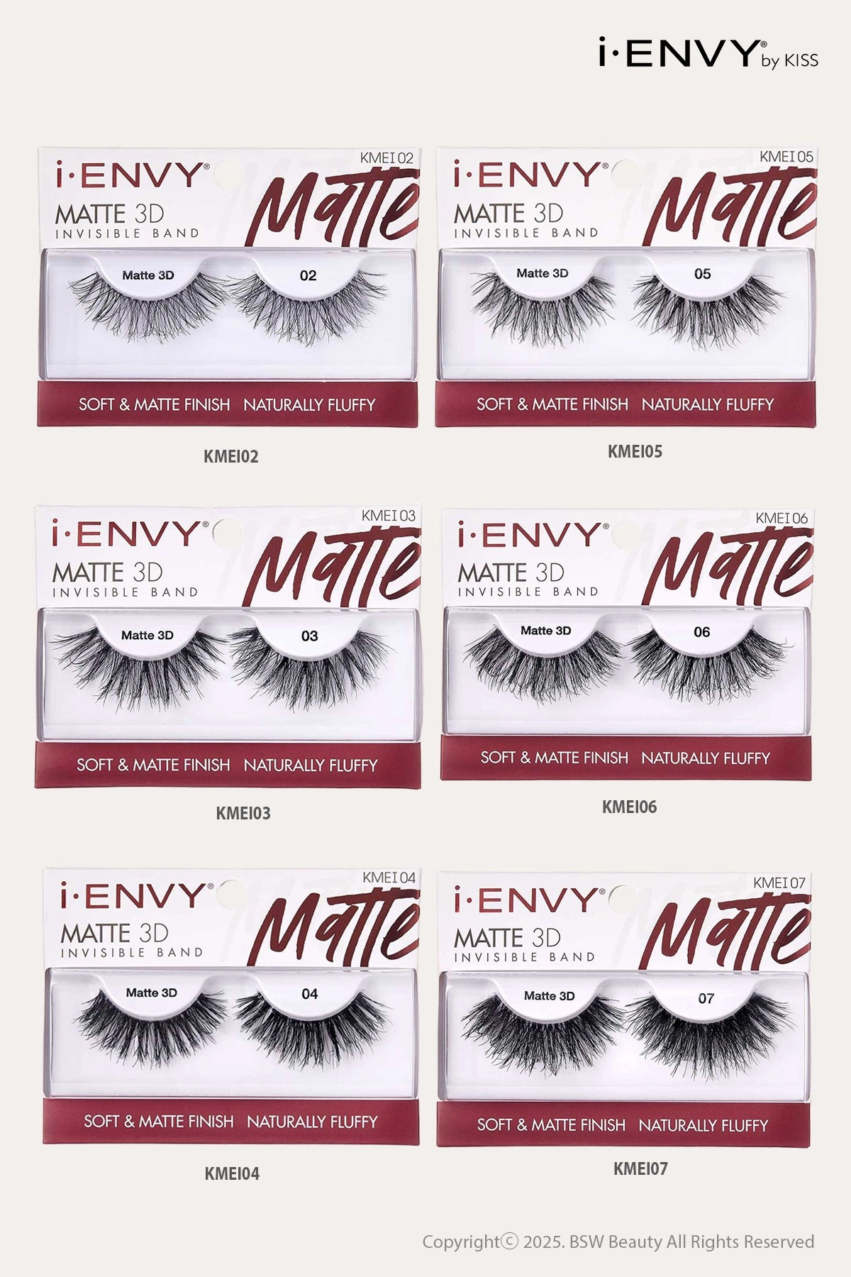 I ENVY MATTE 3D INVISIBLE BAND LASHES