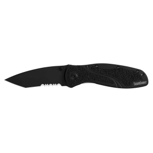 Kershaw Pocket Knife - Blur Serrated Tanto Steel Blade Inset Liner Lock | KW1670TBLKST