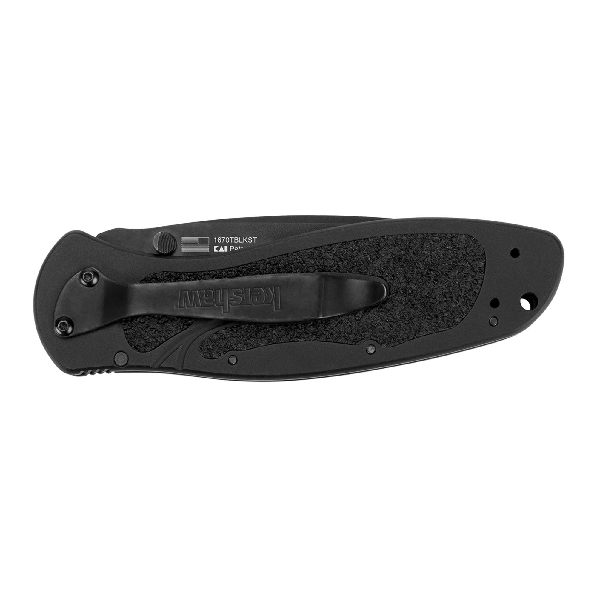 Kershaw Pocket Knife - Blur Serrated Tanto Steel Blade Inset Liner Lock | KW1670TBLKST