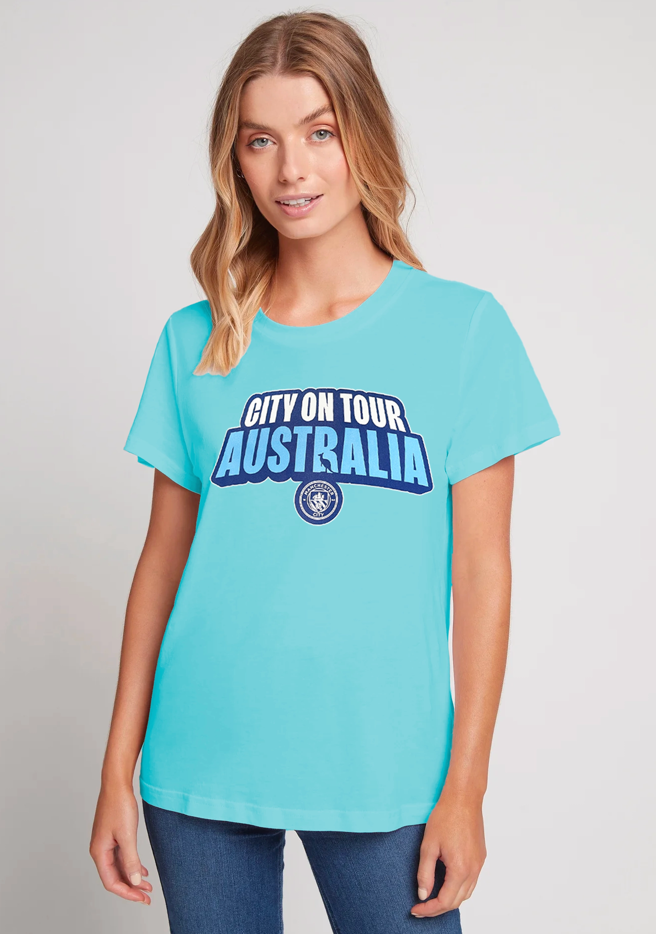 Manchester City Ladies T-Shirt with FREE Manchester City Scarf <br> MCIT038AA