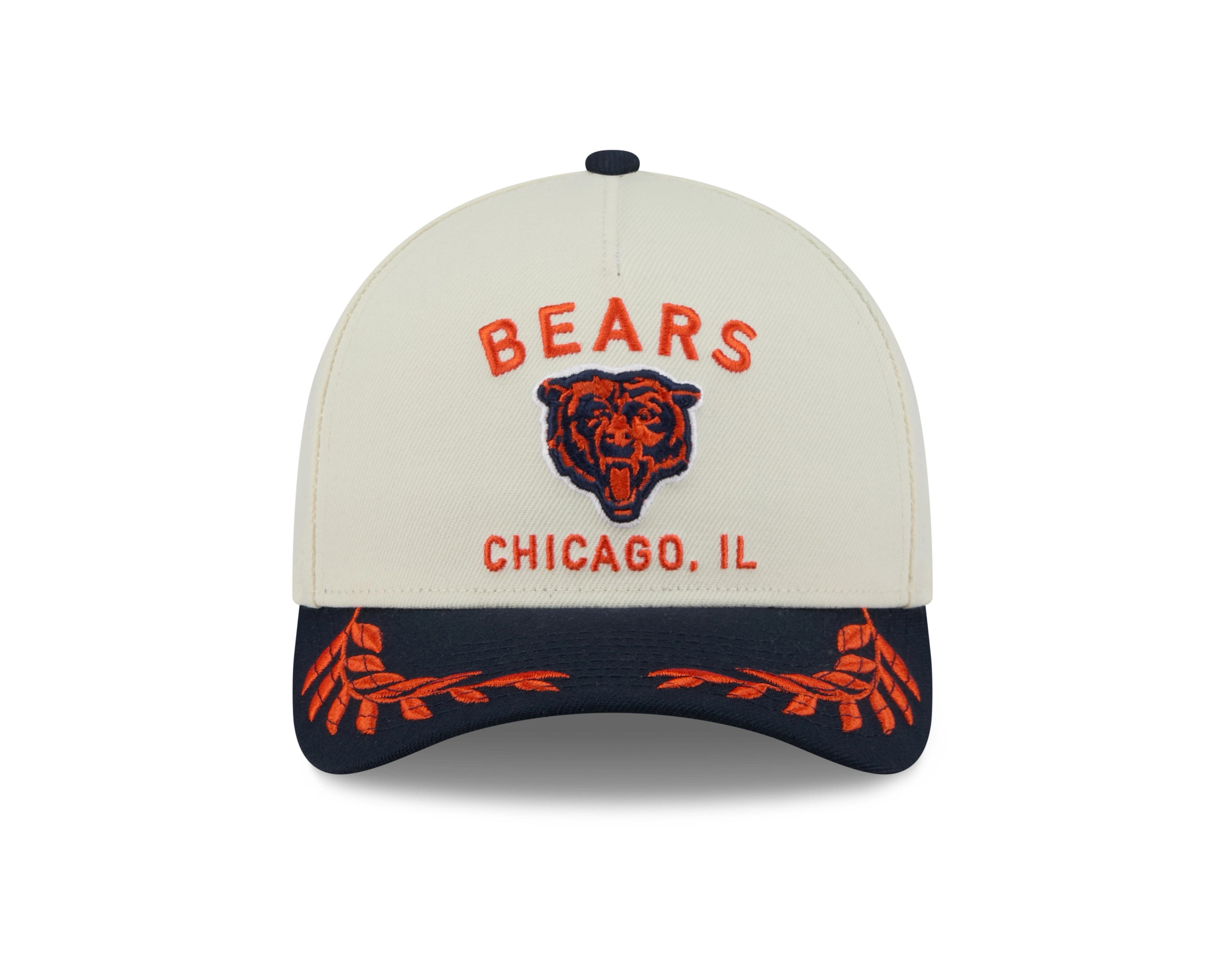 Men's Chicago Bears New Era 2025 NFL Draft Chrome M-Crown 9FORTY Snapback Adjustable Hat