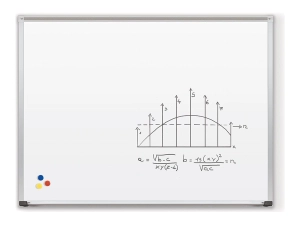 MooreCo - Whiteboard - wall mountable - 48 in x 60 in - porcelain steel - magnetic - low gloss white 202AF-26