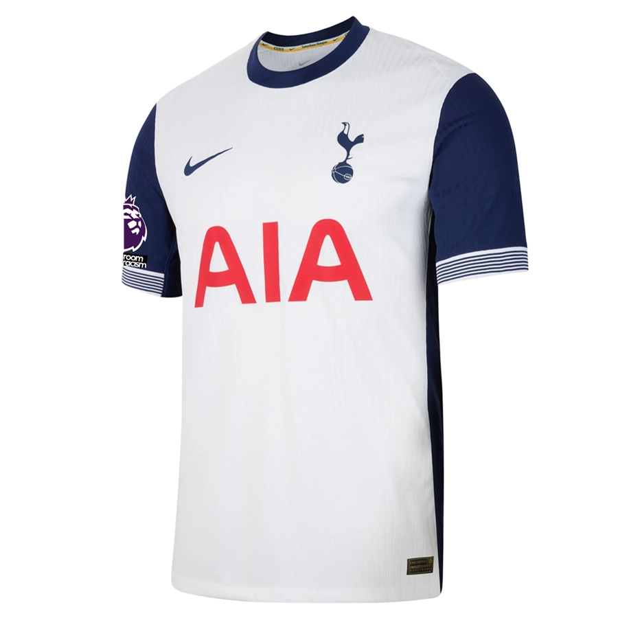 Nike Tottenham Authentic Cristian Romero Home Jersey w/ EPL   No Room For Racism Patches 24/25 (White/Binary Blue)