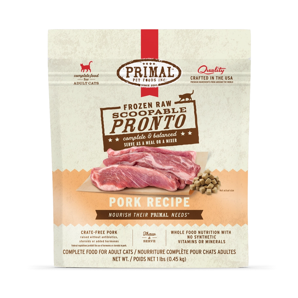 Primal Pronto Raw Frozen Pork Recipe Food For Cats