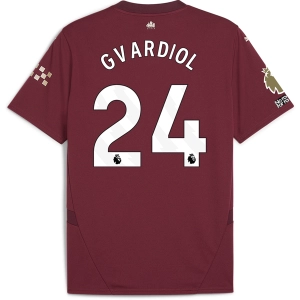 Puma Manchester City Joško Gvardiol Third Jersey w/ EPL   No Room For Racism   Club World Cup Patches24/25 (Dark Jasper)