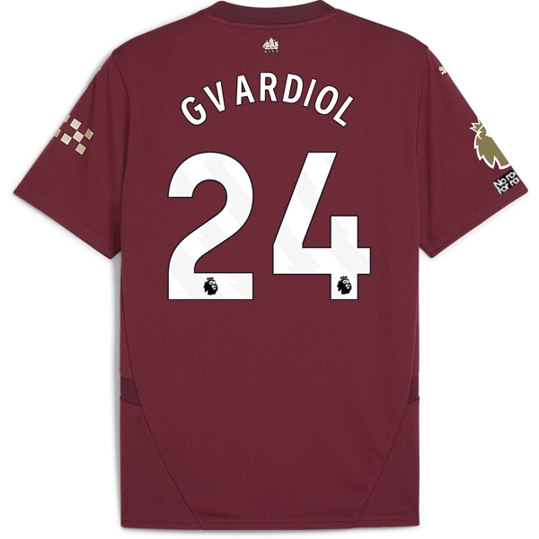 Puma Manchester City Joško Gvardiol Third Jersey w/ EPL   No Room For Racism   Club World Cup Patches24/25 (Dark Jasper)