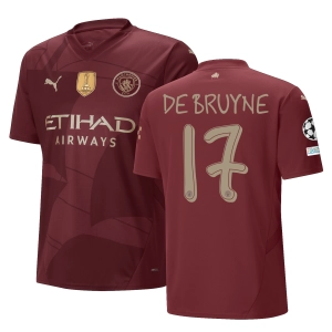 Puma Manchester City Kevin De Bruyne Third Jersey w/ Champions League   Club World Cup Patch 24/25 (Dark Jasper)