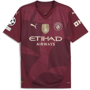 Puma Manchester City Third Jersey w/ Champions League   Club World Cup Patch 24/25 (Dark Jasper)