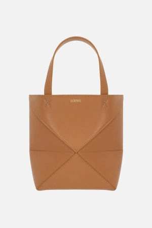 Puzzle Fold mini smooth leather tote bag