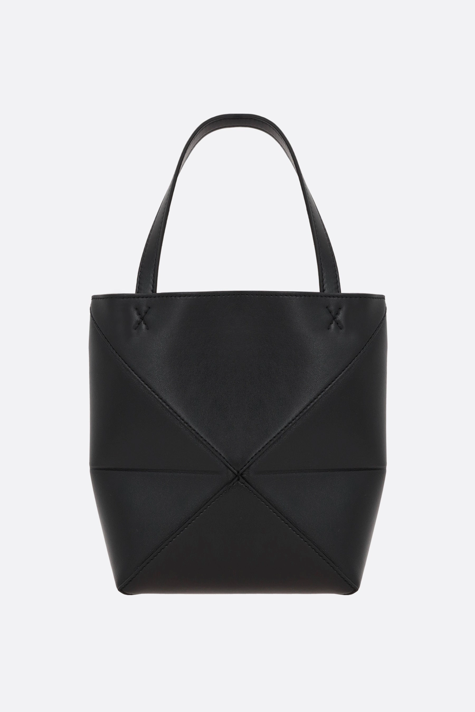 Puzzle Fold mini smooth leather tote bag