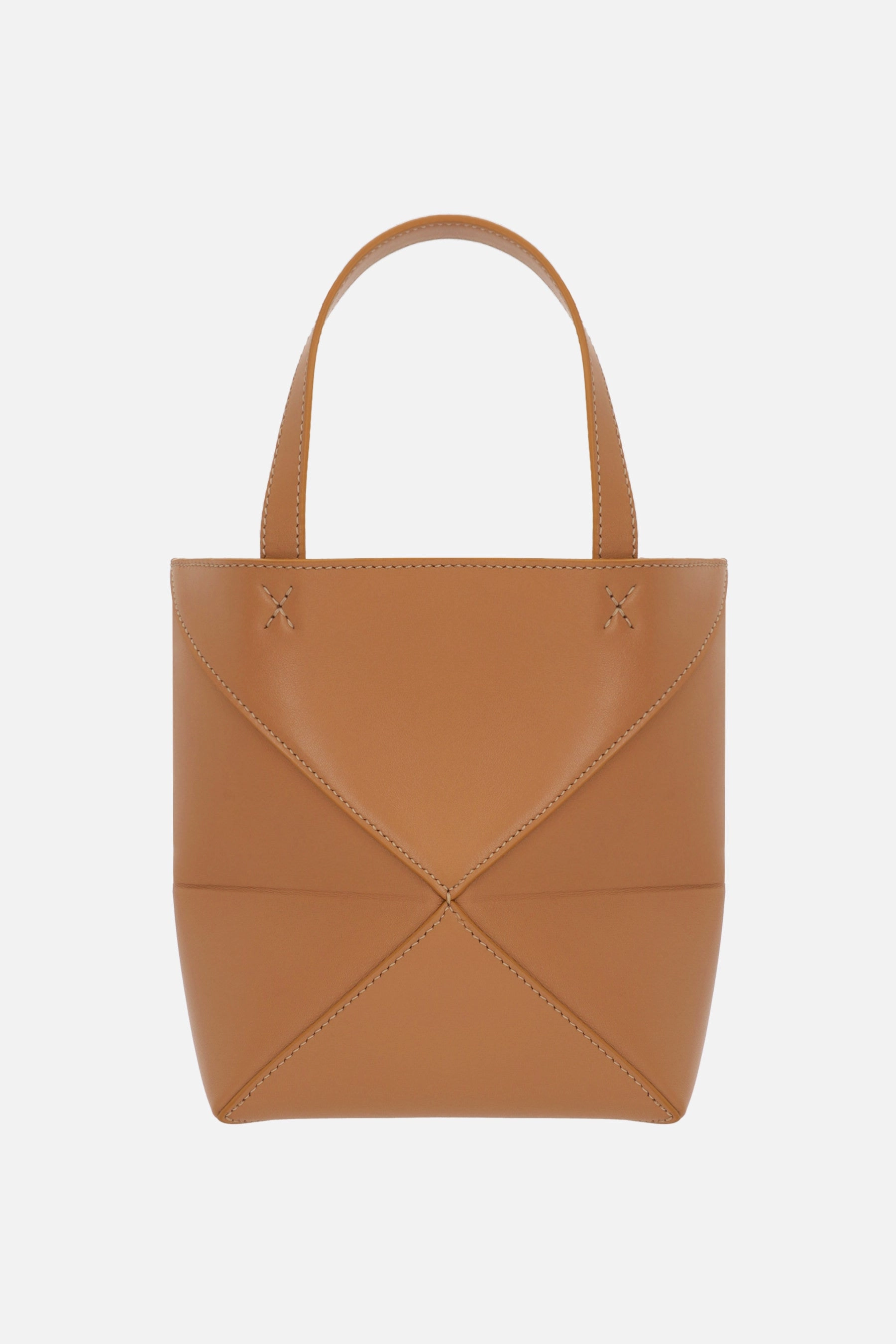 Puzzle Fold mini smooth leather tote bag