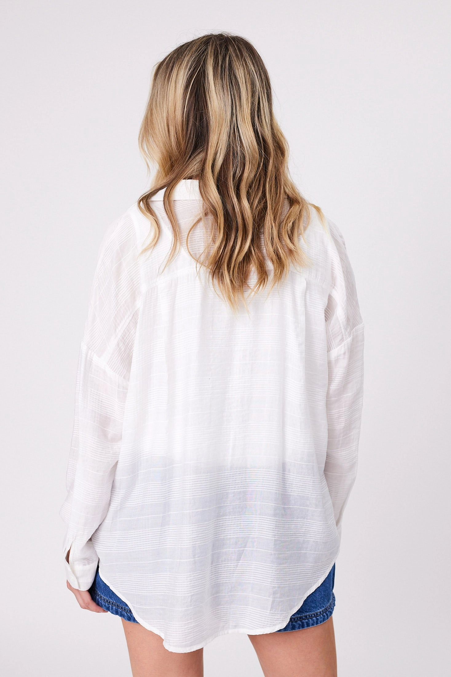 Shine On Label Zoe Self Check Shirt White