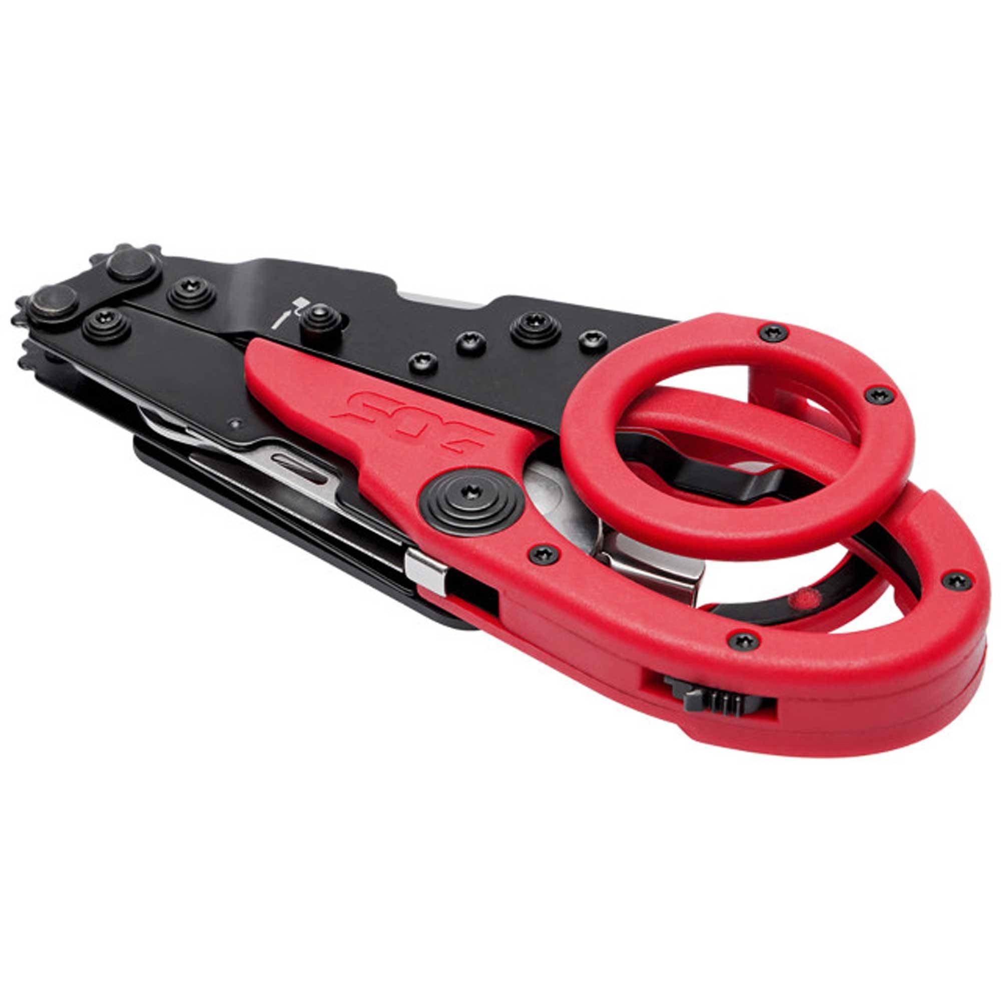 SOG Multi-Tool - Parashears Stainless Steel Blade Red GRN Handle | 23-125-02-43