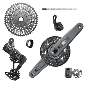 SRAM GX Eagle T-Type Ebike AXS Groupset - 160mm ISIS Crank Arms for Bosch, 36T Ring, Derailleur, Shifter, 10-52t Cassette